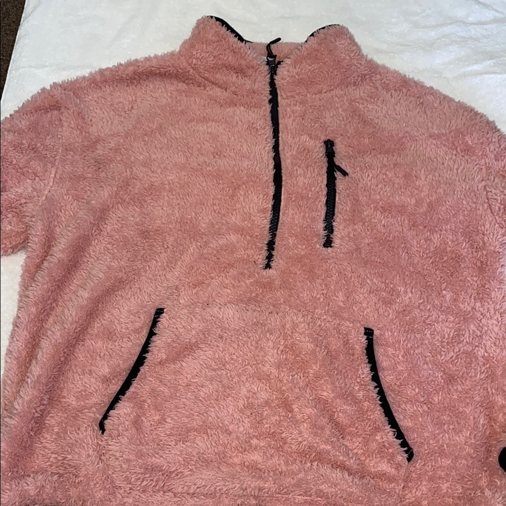 Cozy Pink Fleece Women's Sweater